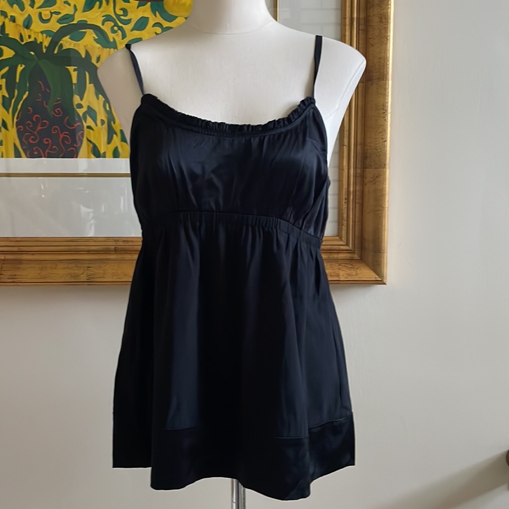 Black silk top